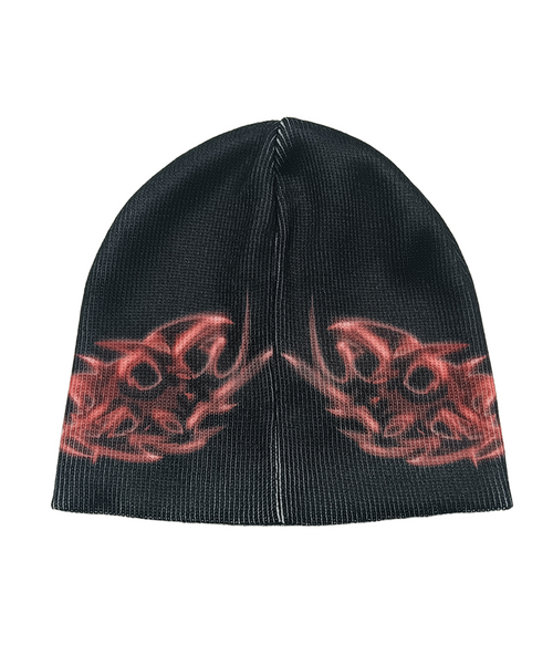 Black Covered Lava Beanie