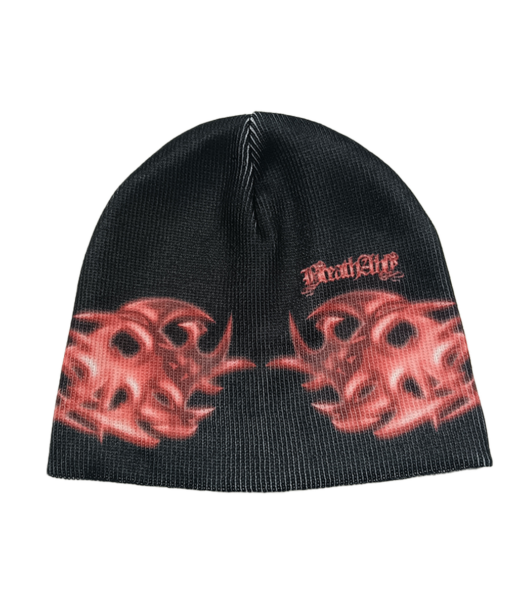 Black Covered Lava Beanie