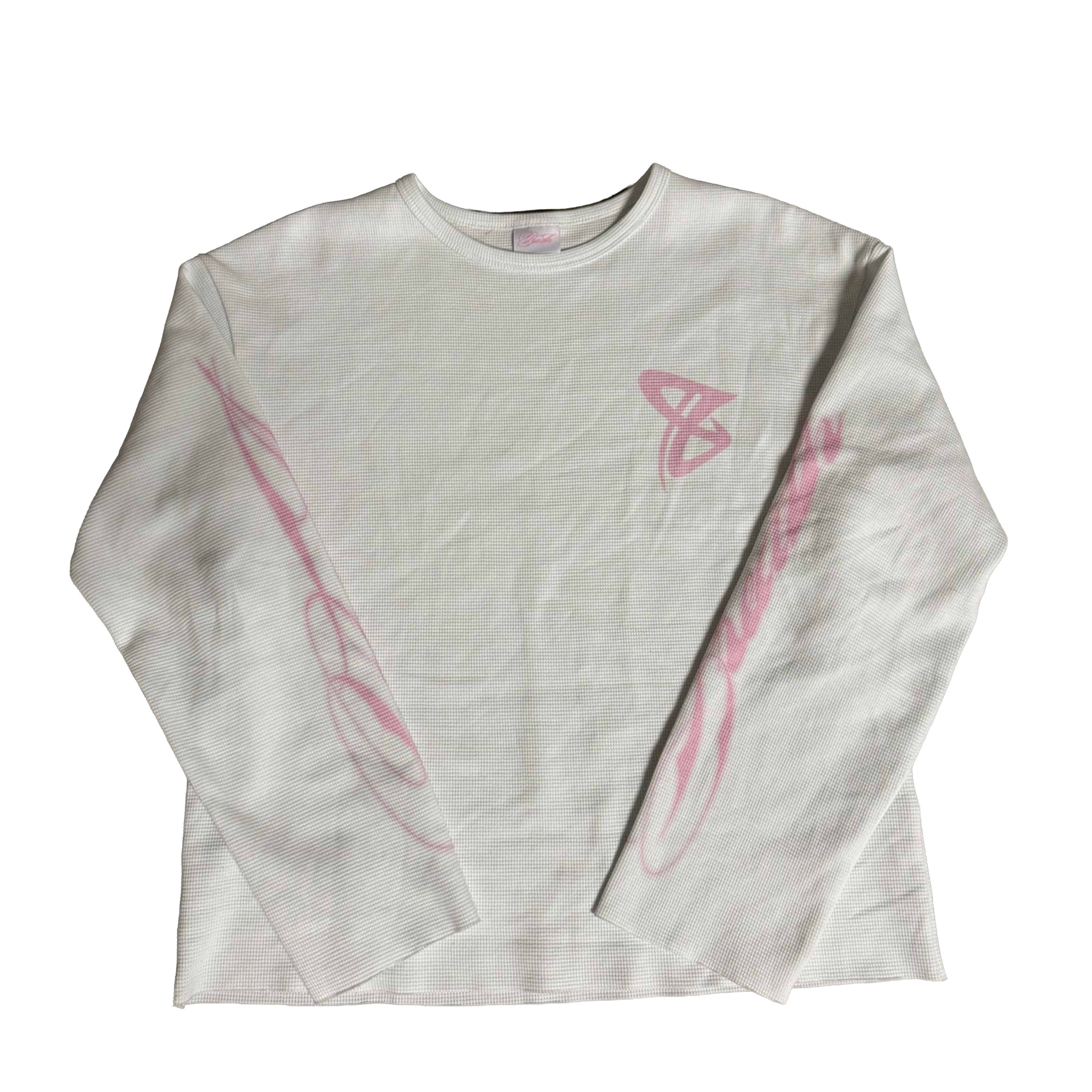 BreathAbleClo Pink Scripted Waffle Longsleeve