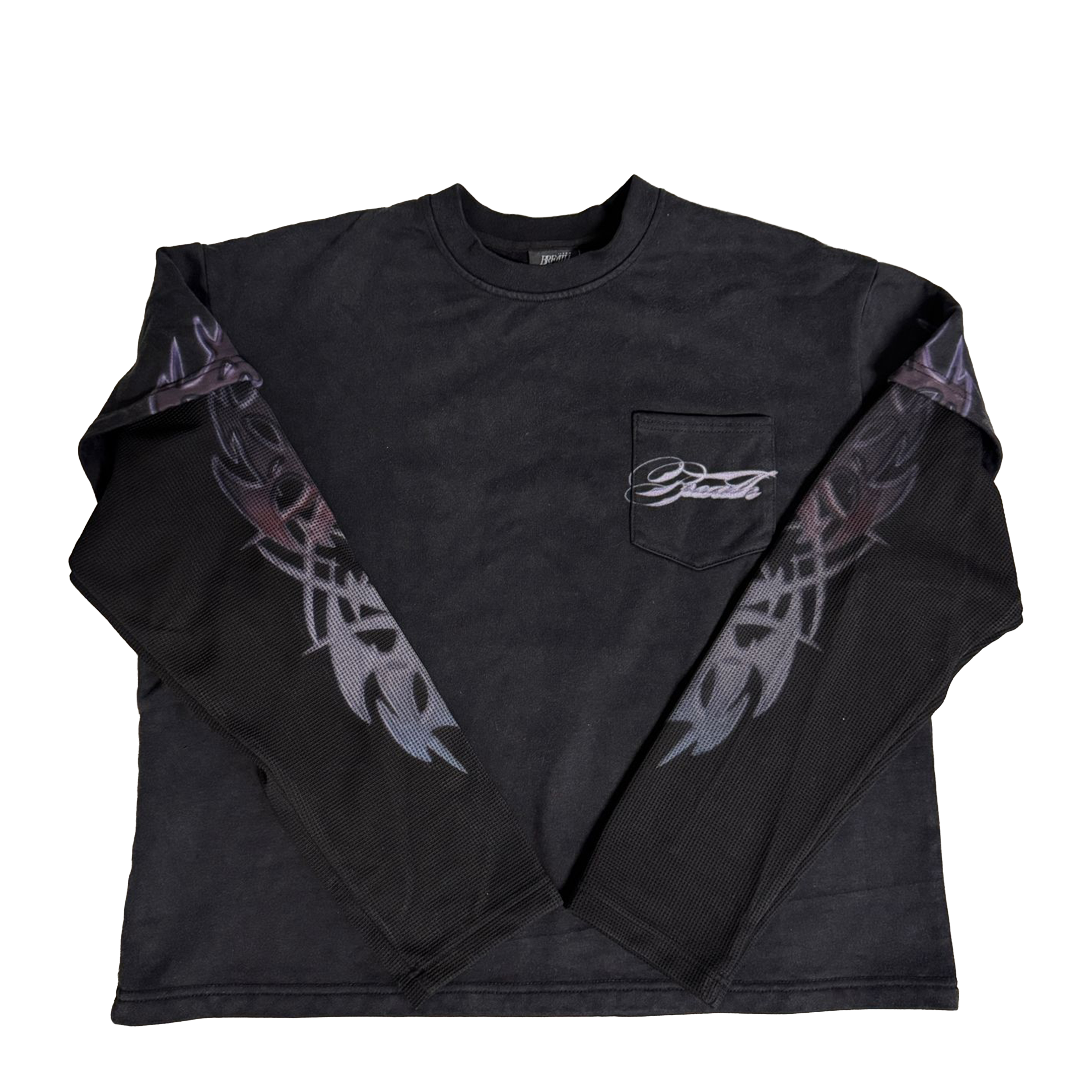 BreathAbleClo Purple Scripted Longsleeve