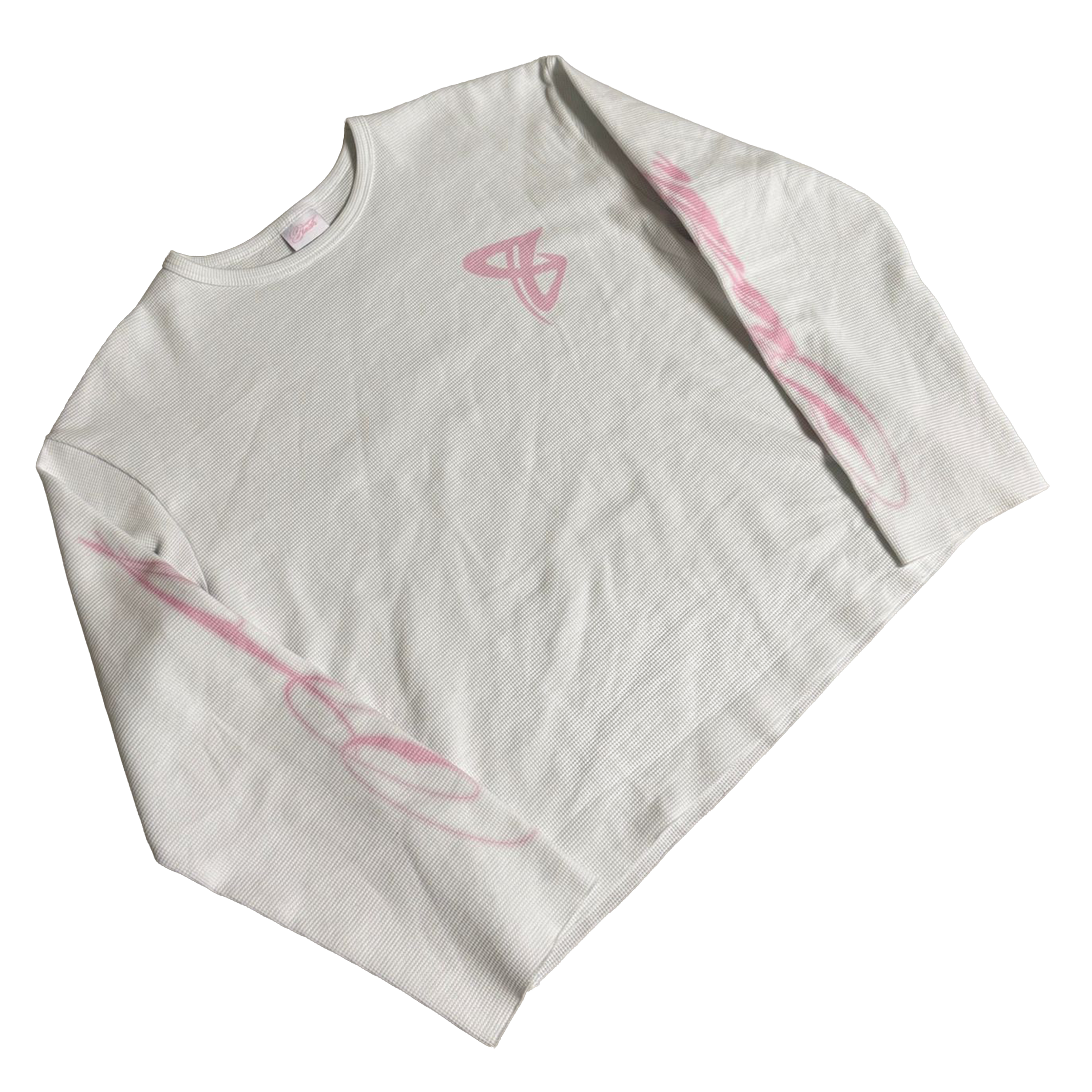 BreathAbleClo Pink Scripted Waffle Longsleeve