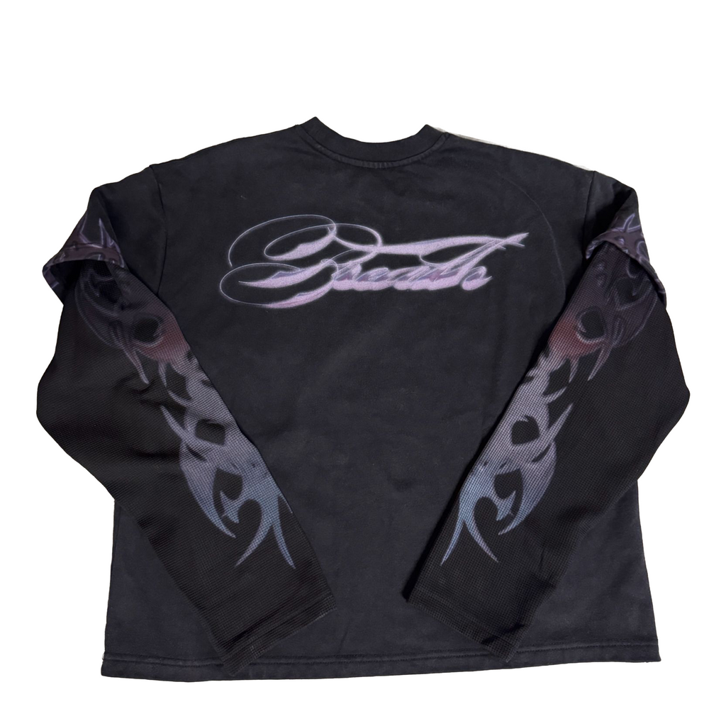 BreathAbleClo Purple Scripted Longsleeve