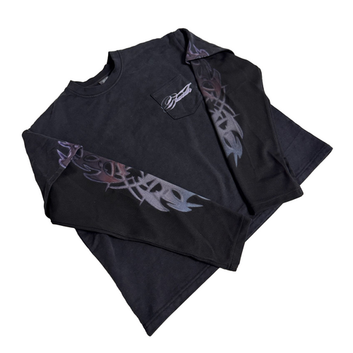 BreathAbleClo Purple Scripted Longsleeve