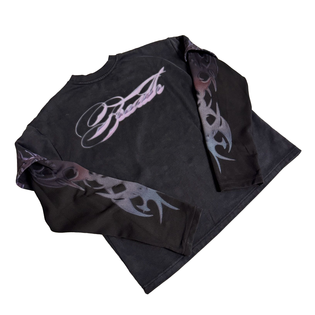 BreathAbleClo Purple Scripted Longsleeve