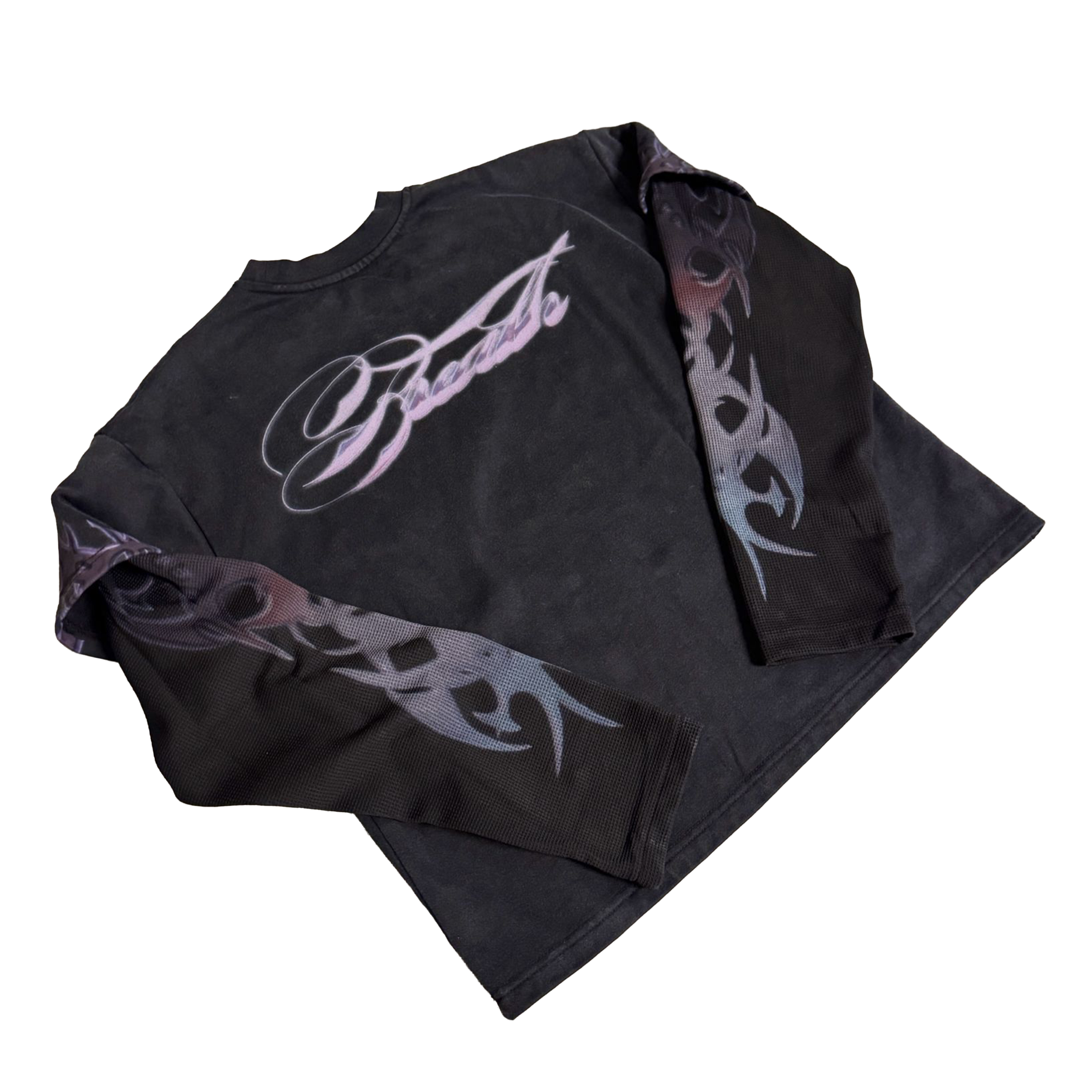 BreathAbleClo Purple Scripted Longsleeve